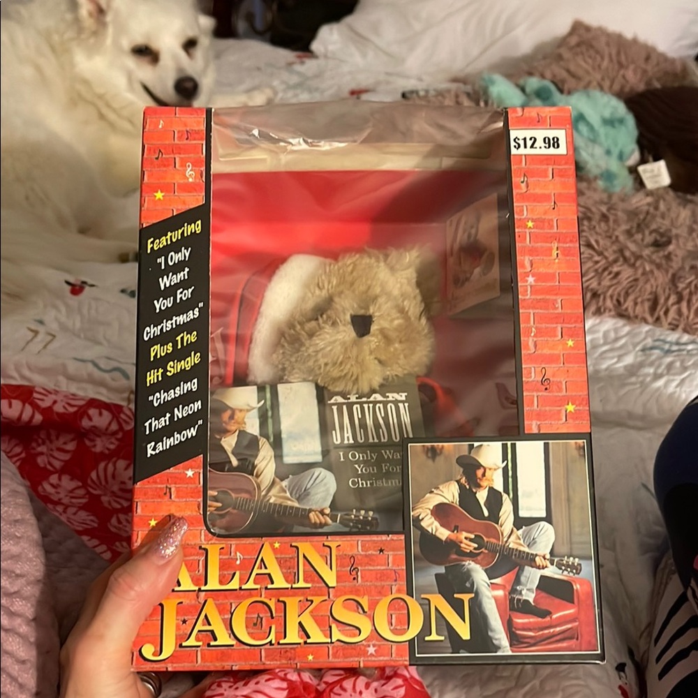 Alan Jackson Christmas CD with Plush Bear